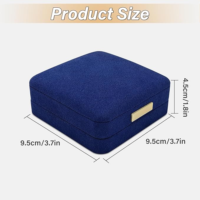 Bracelet Box, Microfiber Necklace and Bracelet Holder Necklace Box with Detachable Pad, Premium Necklace Storage Bracelet Jewelry Box for Necklaces, Bracelet (blue)