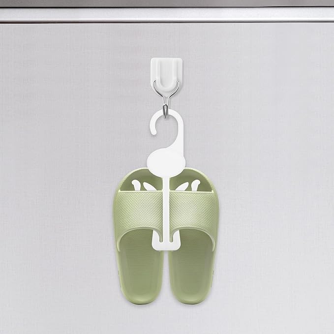 Cabilock 20pcs Plastic Shoe Hooks Hanging Shoe Organizer Slippers Storage Rack Wall-mounted Holders for Sports Drying and Display