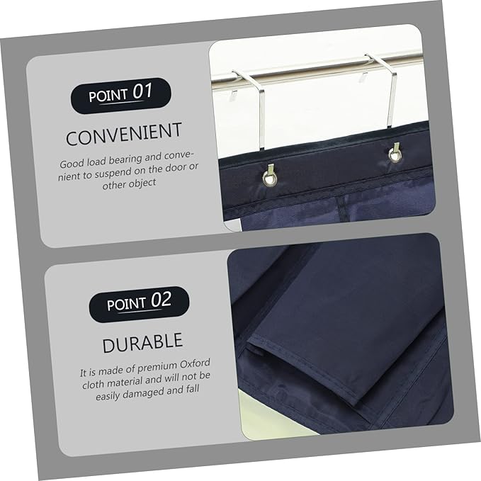 Healifty Closet Door Shoe Bag Hanging Storage Pouch Slots over The Door Organizer Oxford