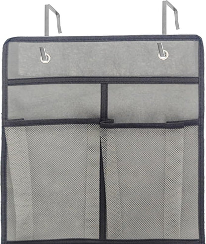 Gray Over Door Shoe Organizer, 12 Large Pockets Hanging Storage for Closet Organization, Space Saving Shoe Rack and Accessory Holder