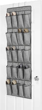 Whitmor 20 Pocket Over the Door Shoe Bag Crosshatch Gray