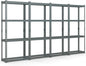 Goplus 4-Tier Metal Shelving Unit, 4 Pack Heavy Duty Wire Storage Rack with Anti-Slip Foot Pads, Height Adjustable Shelves for Warehouse, Kitchen, Living Room, Garage, 12" D x 27.5" W x 60" H