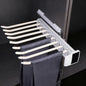 Pull Out Pants Rack, 9 Arms Aluminum Alloy Slid Pant Rack, Closet Pants Organizer Load 51lbs Pull Out Trousers Rack Sizes L 17.7in h 5.5 in w 13.4in (Right-Side Installation)