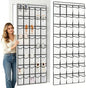 40 Over the Door Shoe Organizer, Hanging Shoe Organizer, for Closet Behind the Door Storage Holder for Entryway Bedroom Dorm, Both men's and women's shoes can be stored (White)