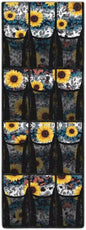 ZUXONGSYCowhide Speckled Pattern Over The Door Shoe Organizer Easy to Install Door Hanger Organizer for BedRoom Sunflower Multi-Funtion Storage Bag 12 Pockets Multi-Pocket Shoe Holder Hanger