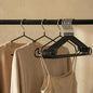 Clothes Hangers, 20Pack,Black Metal Hangers,15.7'W Space-Saving Shirt Hanger,Non-Slip Heavy Duty Hanger with Deep Shoulder Notches for Dress and Camisole