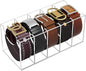 NIUBEE Belt Organizer, Acrylic Belt Storage Holder for The Closet, 5 Compartments Display Case for Tie and Bow Tie