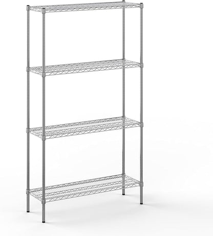 14" Deep x 42" Wide x 74" Height Wire Shelving Kit | 4-Tier | NSF Commercial Storage Rack Unit