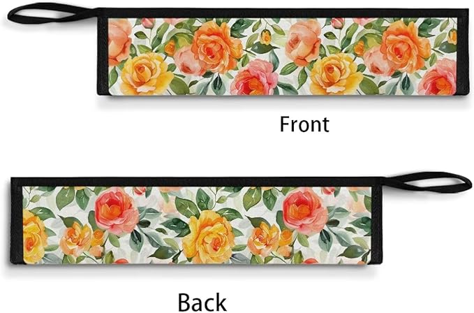 Portable Tableware Carrier Pouch Cutlery Bag Silverware Organizer Accessories for Travel Camp Party, Blooming Flower