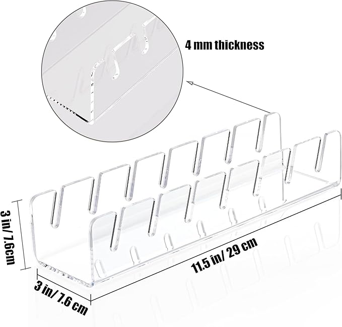 Hat Stand for Baseball Caps 2 Pcs Acrylic Clear Hat Holder Display and Organizer for 14 Baseball Caps, No Install Hat Rack Storage for Closet Bedroom