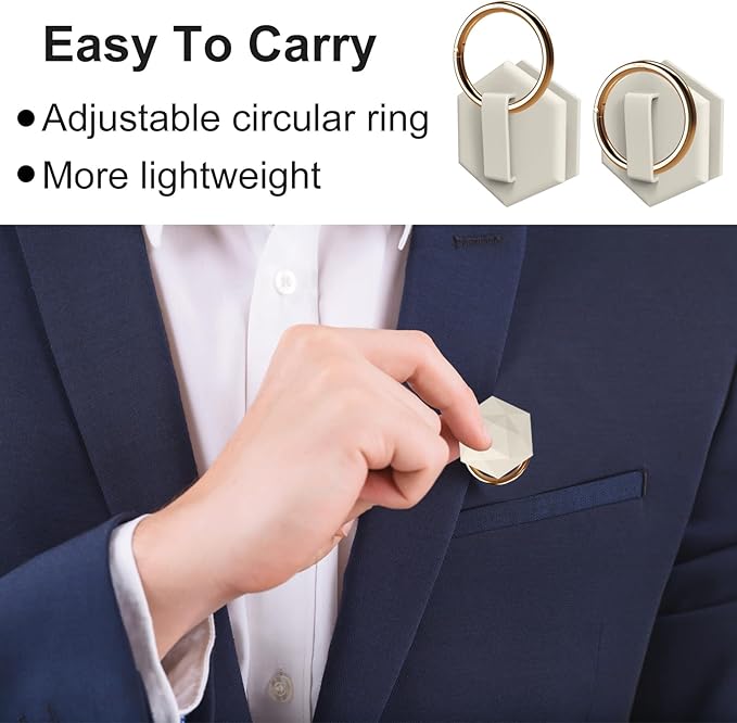 Magnetic Hat Clip for Travel on Bag High Strength Magnet Hat Holder Fits on Backpacks Purses Totes Diamond Exterior Design, Stylish and Generous, Creative Gift for Women (Beige)