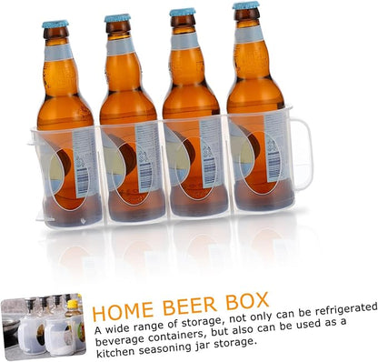 2pcs Stackable Beer Storage Crisper Baskets for Refrigerator Multi-Functional Organizer for Cans and Bottles Storage Container for Kitchen and Beverage Organization