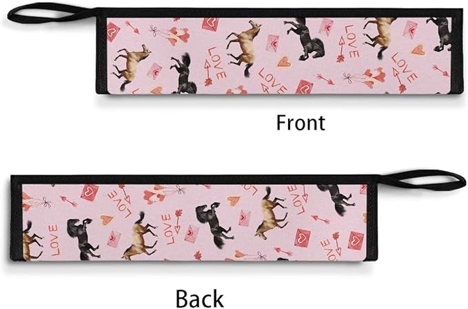 COEQINE Horses Printed Portable Tableware Carrier Pouch Flatware Cutlery Bag Silverware Lightweight Portable Washable Leafproof for Storage Knife Fork Spoon Organizer