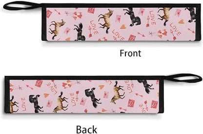 COEQINE Horses Printed Portable Tableware Carrier Pouch Flatware Cutlery Bag Silverware Lightweight Portable Washable Leafproof for Storage Knife Fork Spoon Organizer