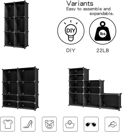 KOUSI 60-Pairs Shoe Rack for Entryway Shoe Storage Space Saver Plastic Shoe Organizer Narrow Standing Expandable for Heels, Boots, Slippers,Black