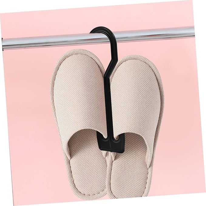 Cabilock 20pcs Shoe Hanger Display Rack for Slippers and Shoes Plastic Hanging Hooks Space-Saving Organizer for Home Use Easy to Install
