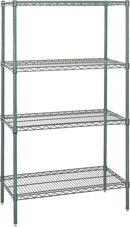 Quantum Storage Systems WR74-1260P-5 Starter Kit Wire Shelves Green Epoxy 5 Shelves 74" H x 60" W x 12" D