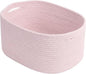 ECDYQXVU Cotton Rope Storage Basket, 15x10x9 Inches, Woven Basket for Shelves, Clothes, Towels, Books, and Laundry, Light Pink (1 Pack)
