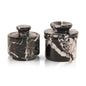 Marble Butter Keeper and Salt Cellar Set, Black Zebra Marble Kitchen Counter Containers for Butter, Seasoning & Condiments, Home & Kitchen Décor