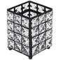 Miaowater Makeup Brush Holder Organizer Cosmetic Brushes Storage Eyeliners Eyebrow Pencil Container Cup (Square, Black)