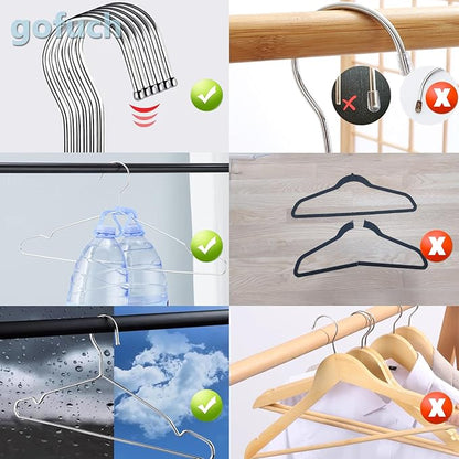 Clothes Hangers 20 Pack - Heavy Duty Stainless Steel Metal Hangers, Ultra Thin Space Saving Wire Coat Hangers with Non-Slip Shoulders (16.5 Inch)