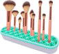 1Pcs Makeup Brushes Holder Silicone Make Up Brush Holder Stand Makeup Vanity Brush Holders for Painting Pen Brushes Nail Clippers Drill Pens Ruler Sewing Craft Tools (Green)