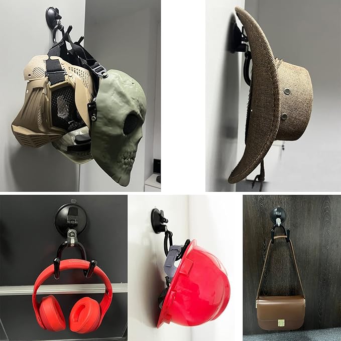 Pmsanzay Hat Rack, Acrylic Material, Suction Cup Hanger for Car & Truck, Hat Holder - No Falls Off - No Hat Damage
