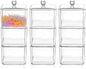 Reginary 9 PCS Hair Accessories Stackable Organizer Holder Storage with Lids Acrylic Clear Hair Tie Organizer Bathroom Bow Containers for Girls Headband Scrunchie Makeup Accessory Organizing