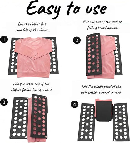 Mini Toddler Shirt Folding Board & Shirt Folder (Ages 1-7), Small Portable Clothes Folder, Build Independence & Fine Motor Skills