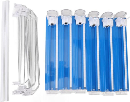 Zerodis 6Pcs Fridge Drink Organizer, Can Water Bottle Drink Dispenser Automatic Beverage Pusher Beverage Thruster Beer Supermarket Shelf Thrusters Convenience Store Freezer (Blue)