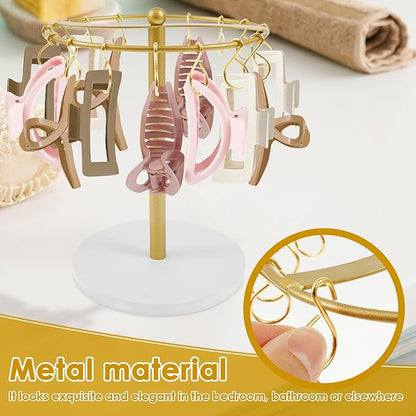 Claw Clip Holder Metal Hair Clip Organiser Space Saving Hair Accessories Display Stand Reusable Large Capacity Claw Clip Storage Rack for Living Room, Shop, Bedroom Vanity Table Beside Table