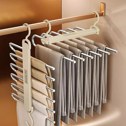 Ergocar Pants Hanger, Saving Space -Saving Metal Wardrobe Storage, Clothes Pants and Hanger, Multi -Function Scarf Storage and Storage Pants Jeans