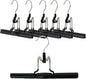 Mawa by Reston Lloyd Non-Slip Space-Saving Clothes Hanger with Clamp for Pants and Skirts, Style M/26, Set of 6, Black