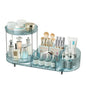 Rotating Makeup Organizer for Vanity, 2 Perfume Trays with 5 Compartments Cosmetic & Skincare Storage, Space-Saving Beauty Organizer, Multi-Purpose Countertop Organizers for Bathroom, Desktop, Pantry