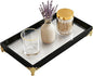 Small Bathroom Vanity Tray for Countertop,Acrylic Soap Organizer Tray for Home Decoration,Jewelry Organizer (11.7''x4.2''x1.1'')