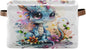 Large Storage Basket Cute Dragon Style Storage Bin Cube Canvas Fabric Organizer Handles Collapsible for Clothes Toys Bedroom Decorative