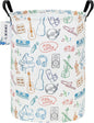 Round Waterproof Laundry Basket,Gift Basket,Suitable for Children's Room and Toy Storage(Musical instrument)