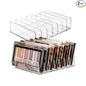 WECHENG 2 Pack Acrylic Eyeshadow Makeup Palette Organizer: Clear Makeup Organizer for Drawer - 7-Section Cosmetic Organizer for Vanity Countertop holder Storage Accessories
