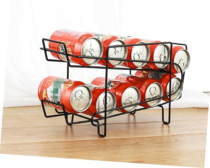 Firm Sturdy Refrigerator Storage Rack Drink Organizer for Fridge Beverage Holder Double-layer Drink Storage Rack
