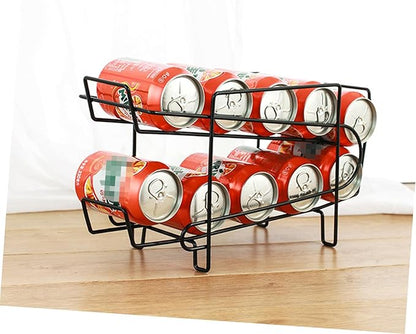 Firm Sturdy Refrigerator Storage Rack Drink Organizer for Fridge Beverage Holder Double-layer Drink Storage Rack