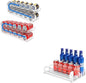 2 Pack Rolling Soda Can Dispenser for Refrigerator and Automatic Soda Can Organizer for Refrigerator Can Dispenser