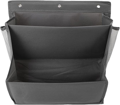 LiebeWH 2 Tier Hanging Shoe Rack Door Mounted, Thickened Oxford Cloth Shoe Organizer with Ventilation Holes, Space Saving Storage for RV Camping Dorms Moving (Gray)