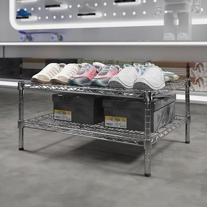 24" Deep x 30" Wide x 14" Height Wire Shelving Kit | 2-Tier | NSF Commercial Storage Rack Unit