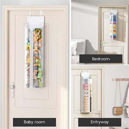 Homsorout Hat Rack for Door and Closet – Large Capacity Hanging Hat Rack Organizer Holds 30-35 Caps, Over the Door Hat Storage Organizer for Bedroom, Entrance or Dorm, 1 Pack, White