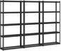 Goplus 5-Tier Metal Shelving Unit, 3 Pack Heavy Duty Wire Storage Rack with Anti-Slip Foot Pads, Height Adjustable Shelves for Warehouse, Kitchen, Living Room, Garage, 12" D x 35.5" W x 72" H