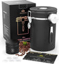 Coffee canister set for ground coffee with Date Tracker Travel Coffee jar,Stainless Steel Kitchen Food Airtight storage container for Coffee Beans or Grounds,Tea,Sugar (22oz-Black)