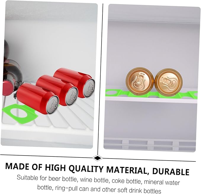 2pcs Organizer Fridge Beverage Storage Shelf Fridge Mat Drink Storage Rack Can Stacking Mats