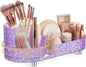 Teen Girls Mother's Day 360 Rotating Bling Makeup Organizer Gift Rhinestone Diamond Bathroom Organizer Girly Skin Care Brush Holder for Countertop, Bathroom Essentials(Purple,Rhinestone)