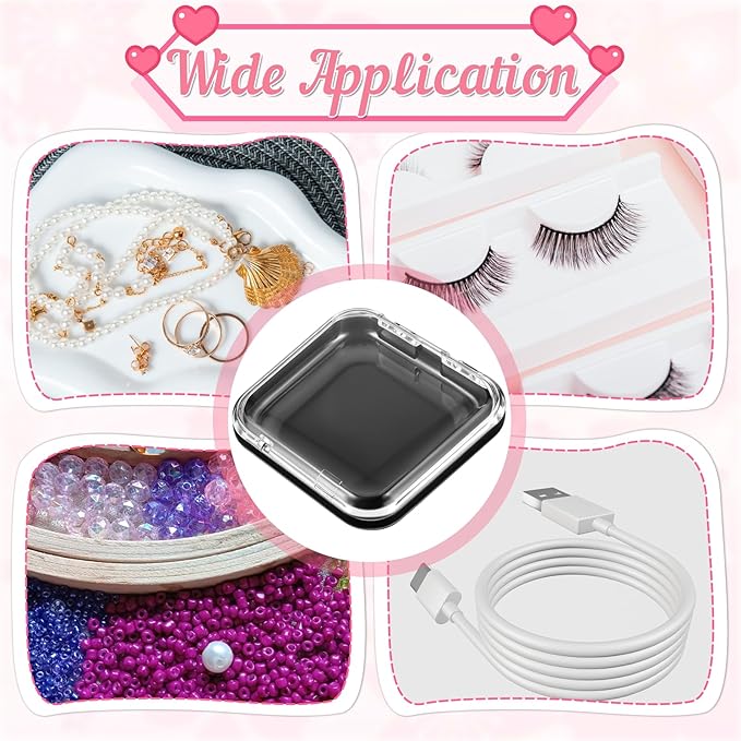 4 Pcs Press On Nail Storage Box with 30Pcs Adhesive Double Sided Tape and 8 Pcs Cards, Press on Nails Packaging, Acrylic Nails Display Box, Nail-Box Organizer for Nail Salon (4 Colors)
