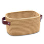 ABenkle Small Storage Basket, Mini Baskets with Handle, Cute Cotton Woven Baskets for Shelves, Boho Decorative Toy Storage Bin for Nursery, Spa, Empty Gift Basket - XS, Brown